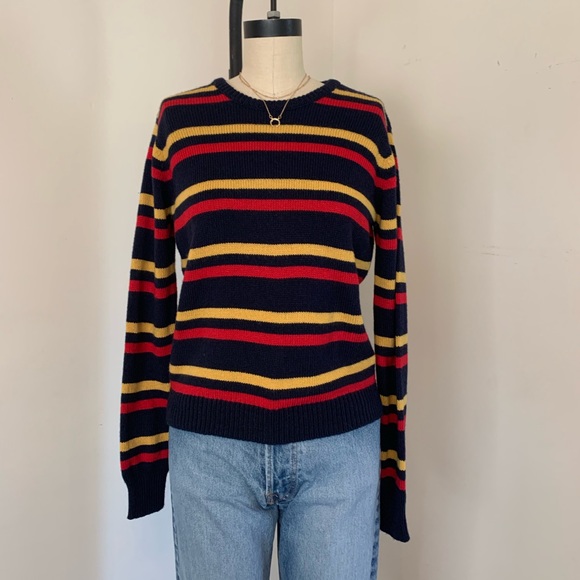 Brandy Melville Navy pullover striped sweater NWT - Picture 1 of 6